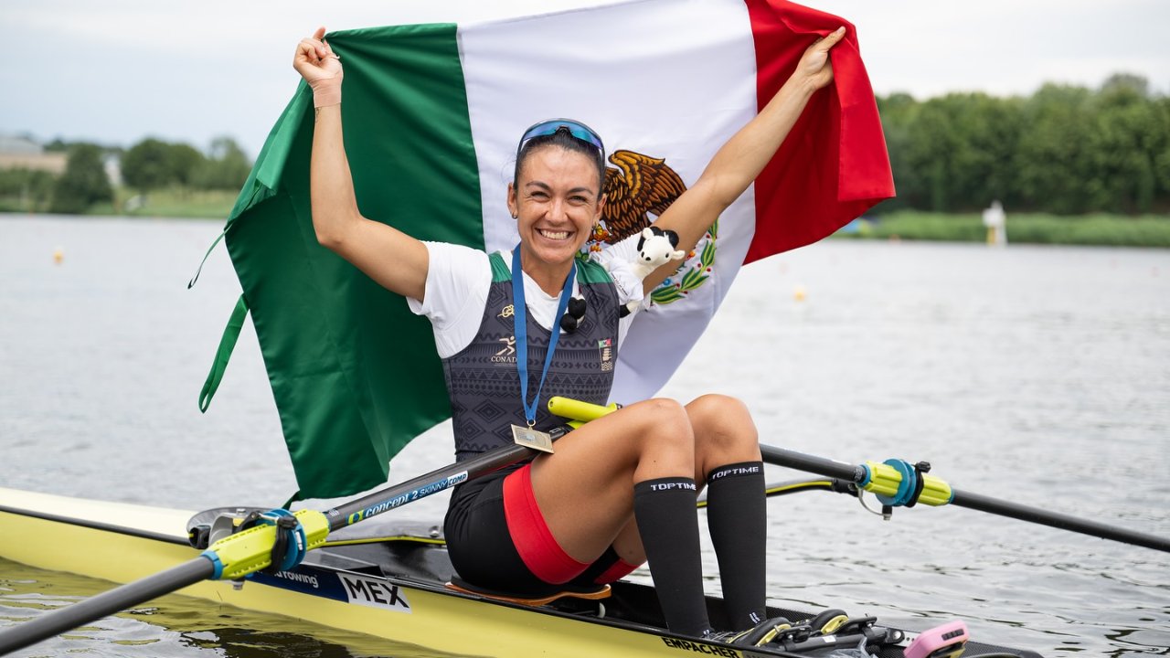 Kenia Lechuga toca el cielo en Ámsterdam, gana el oro histórico para el remo mexicano