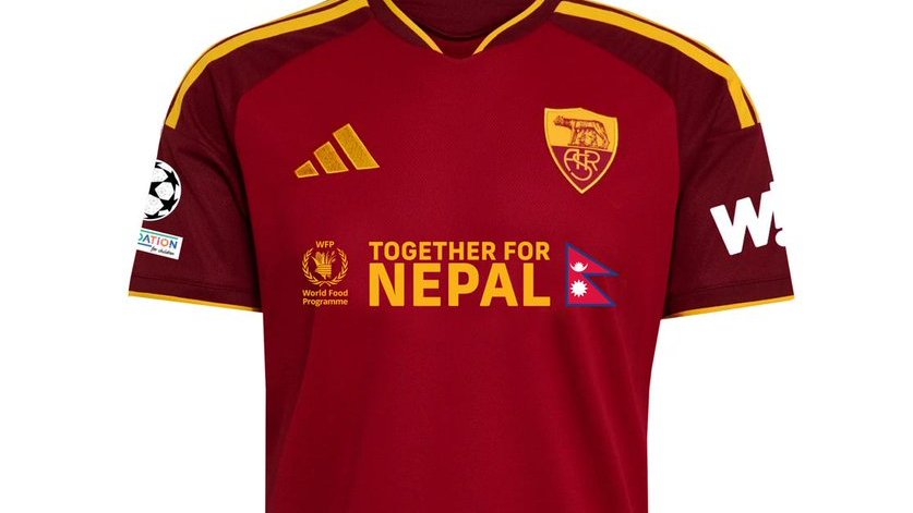 La Roma cambia su camiseta en Champions por Nepal.