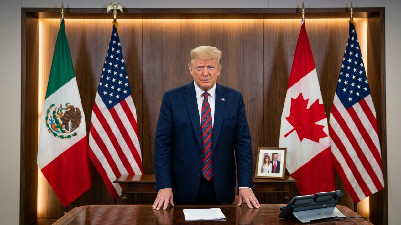 Trump elogia relación con México y arremete contra Canadá por el T-MEC