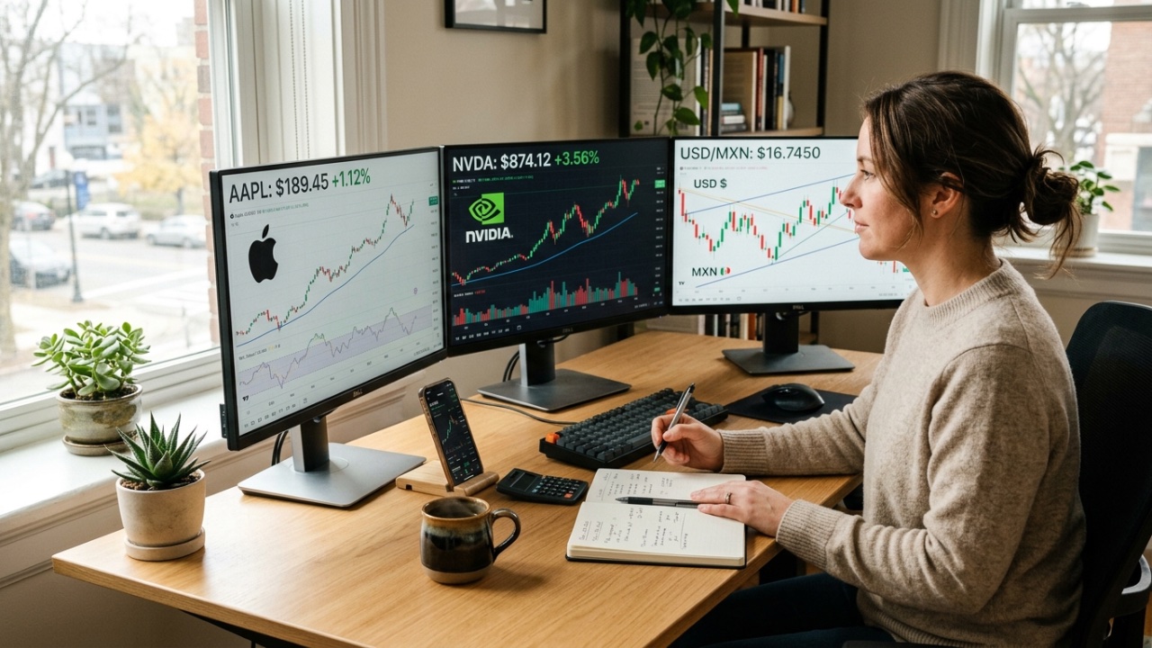 Apple sube, NVIDIA corrige y el dólar resiste: qué movió tu dinero