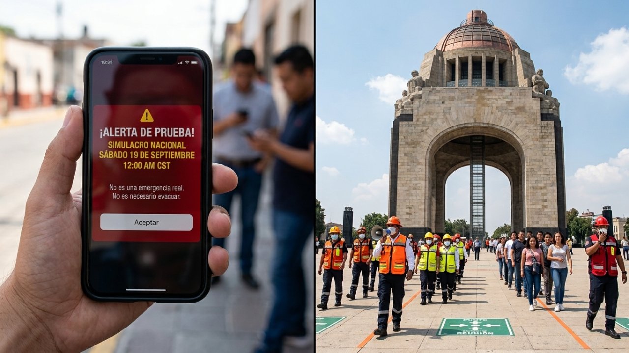 Alerta sísmica sonará a las 12:00 este sábado 19 de septiembre en CDMX