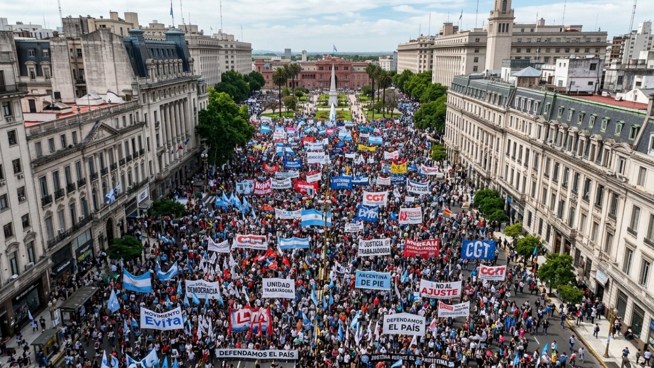 "Marcha de la bronca": miles protestan en Argentina contra Milei