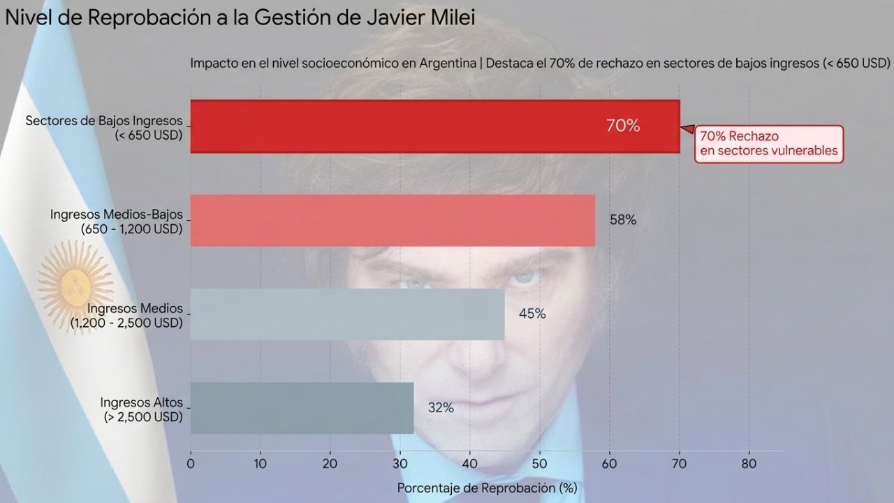 Pobreza en Argentina sube a 35% y pone en jaque plan de Milei