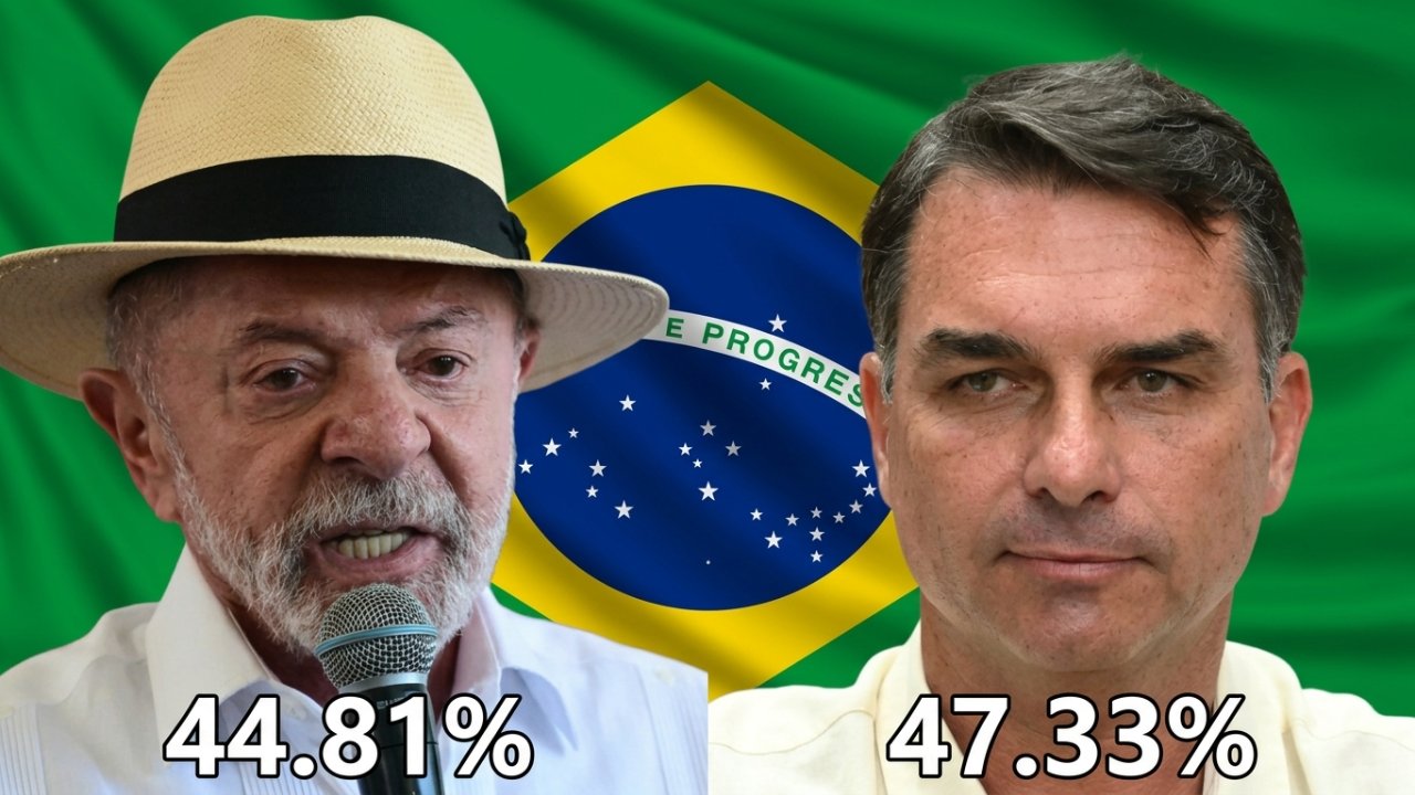 Flávio Bolsonaro lidera la primera vuelta y disputará la presidencia con Lula
