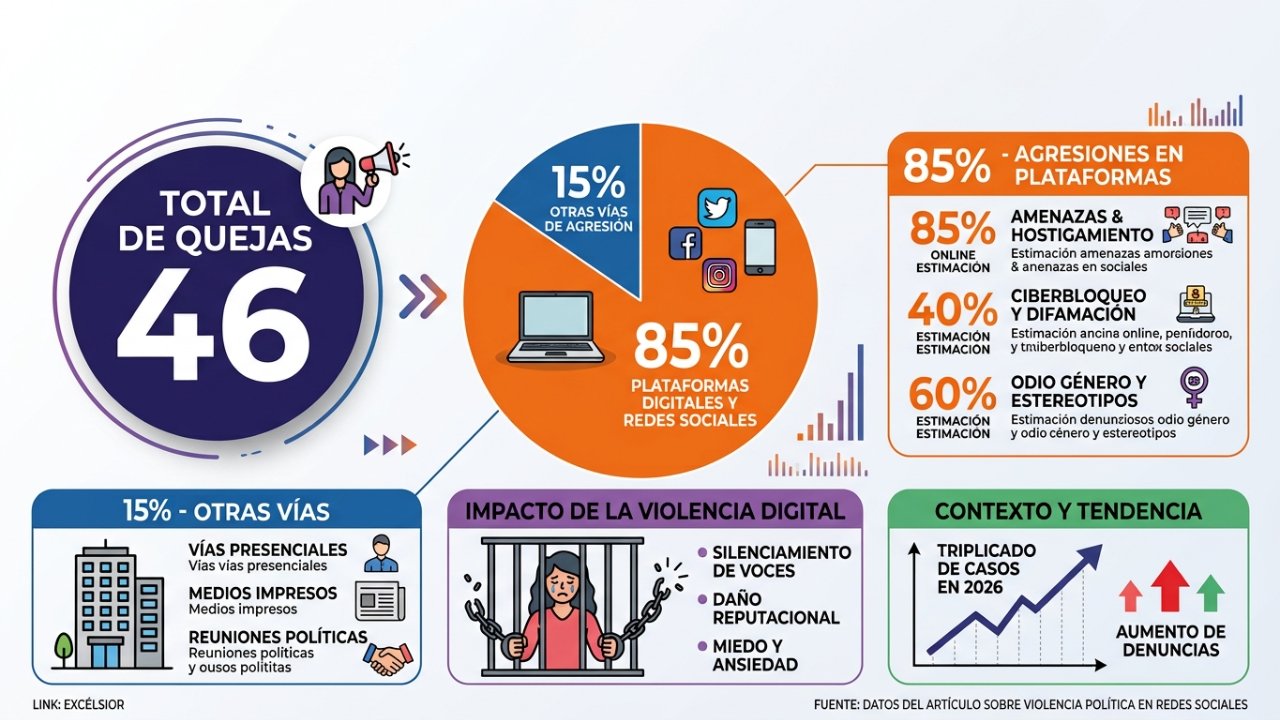 Violencia política contra mujeres sube 170% en el INE ante embate digital