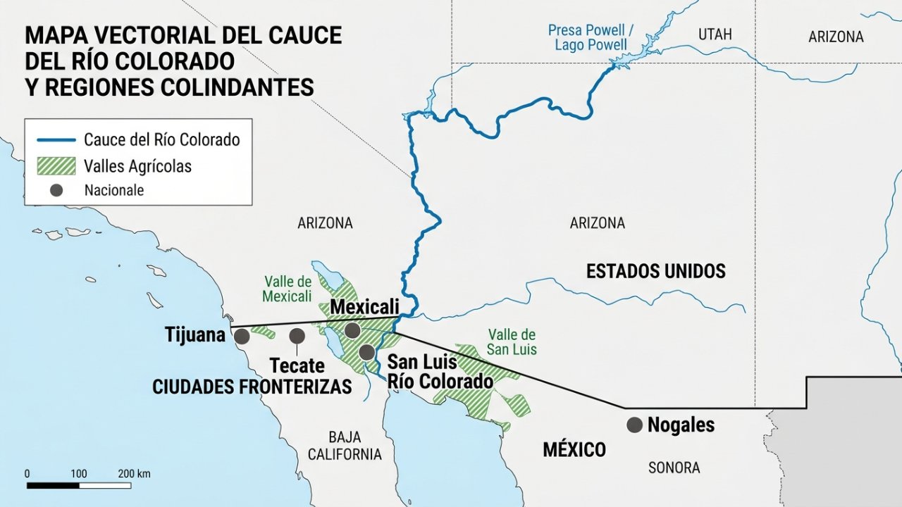 México recibirá 16% menos agua del Río Colorado en 2027 y 2028 por nuevo marco de EU